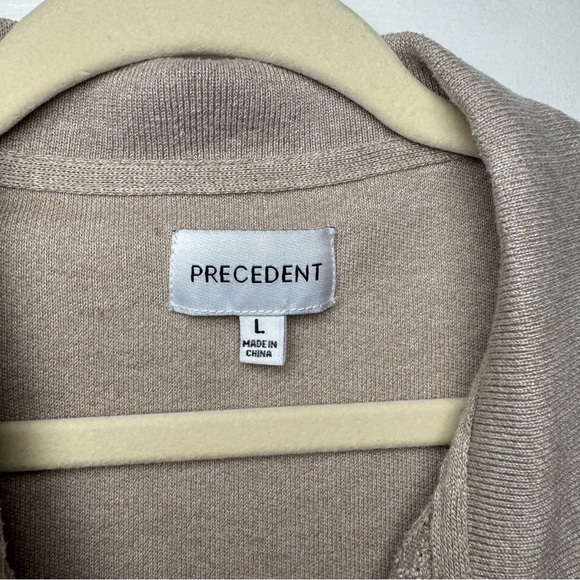 Precedent Taupe Short Sleeve Knit Polo Business Casual Large - Picture 8 of 8